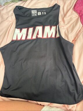 Court Culture MIAMI Athletic Tank Top - Black with White/Red Logo